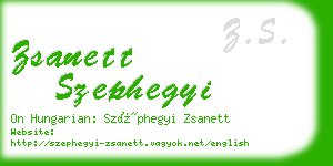 zsanett szephegyi business card